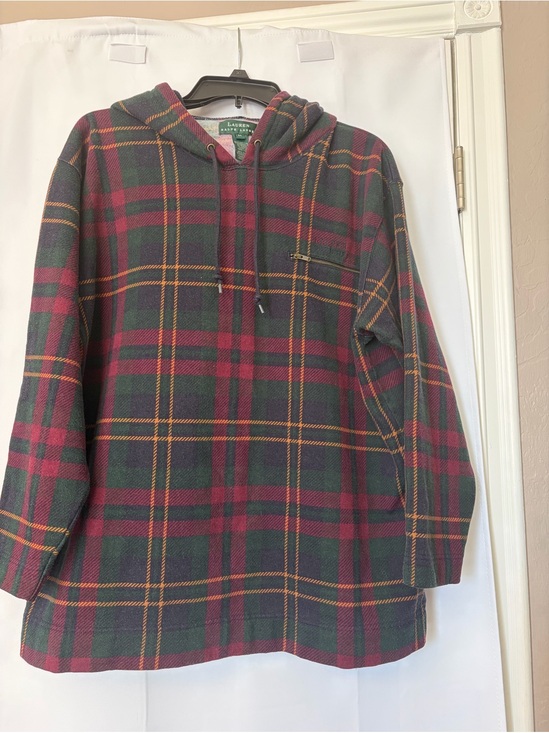 Lauren Ralph Lauren Tops - Lauren Ralph Lauren Vintage Hooded Plaid Sweatshirt size medium